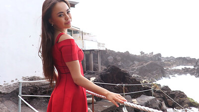 Model Li Moon in Girl In Red